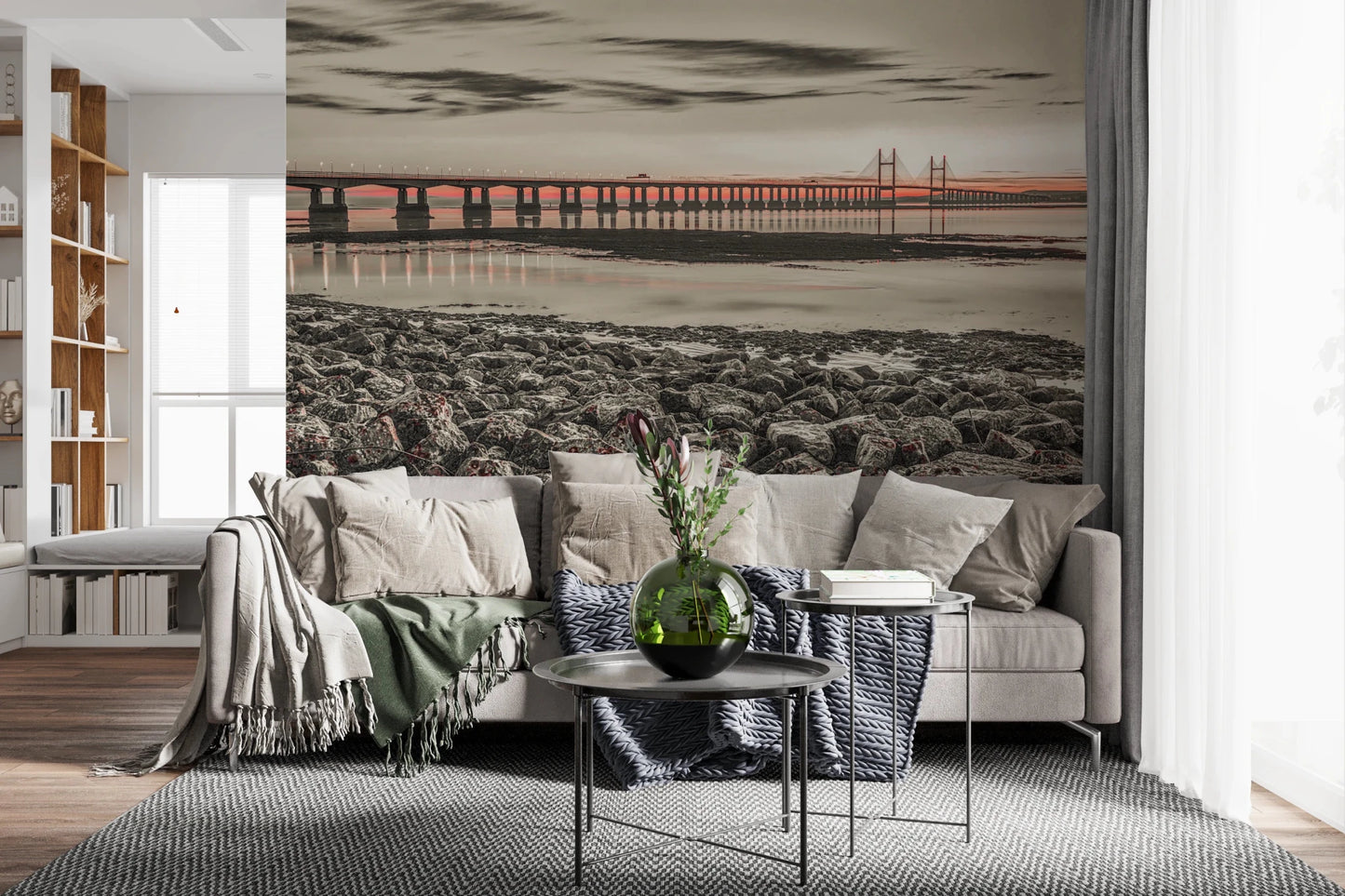 Bridge at Dusk Wall Mural