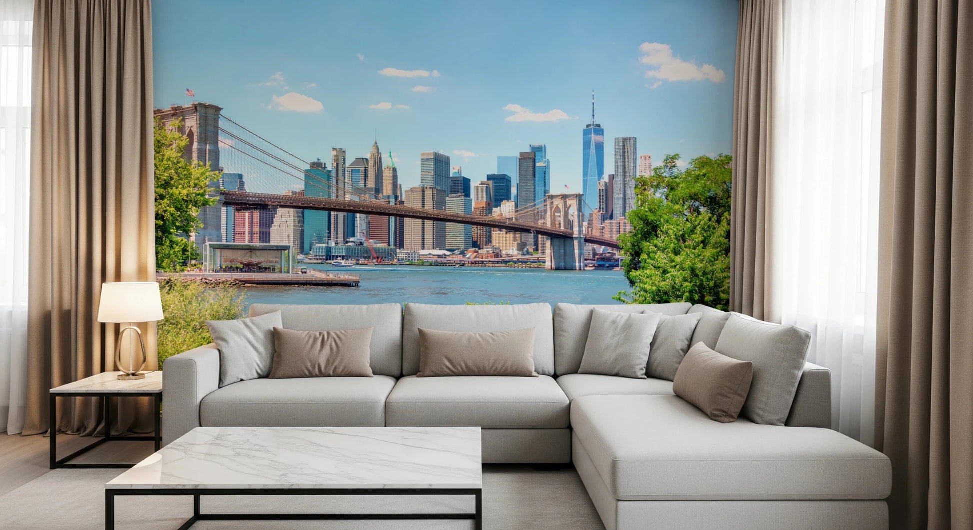 Bridge to Manhattan Wall Mural