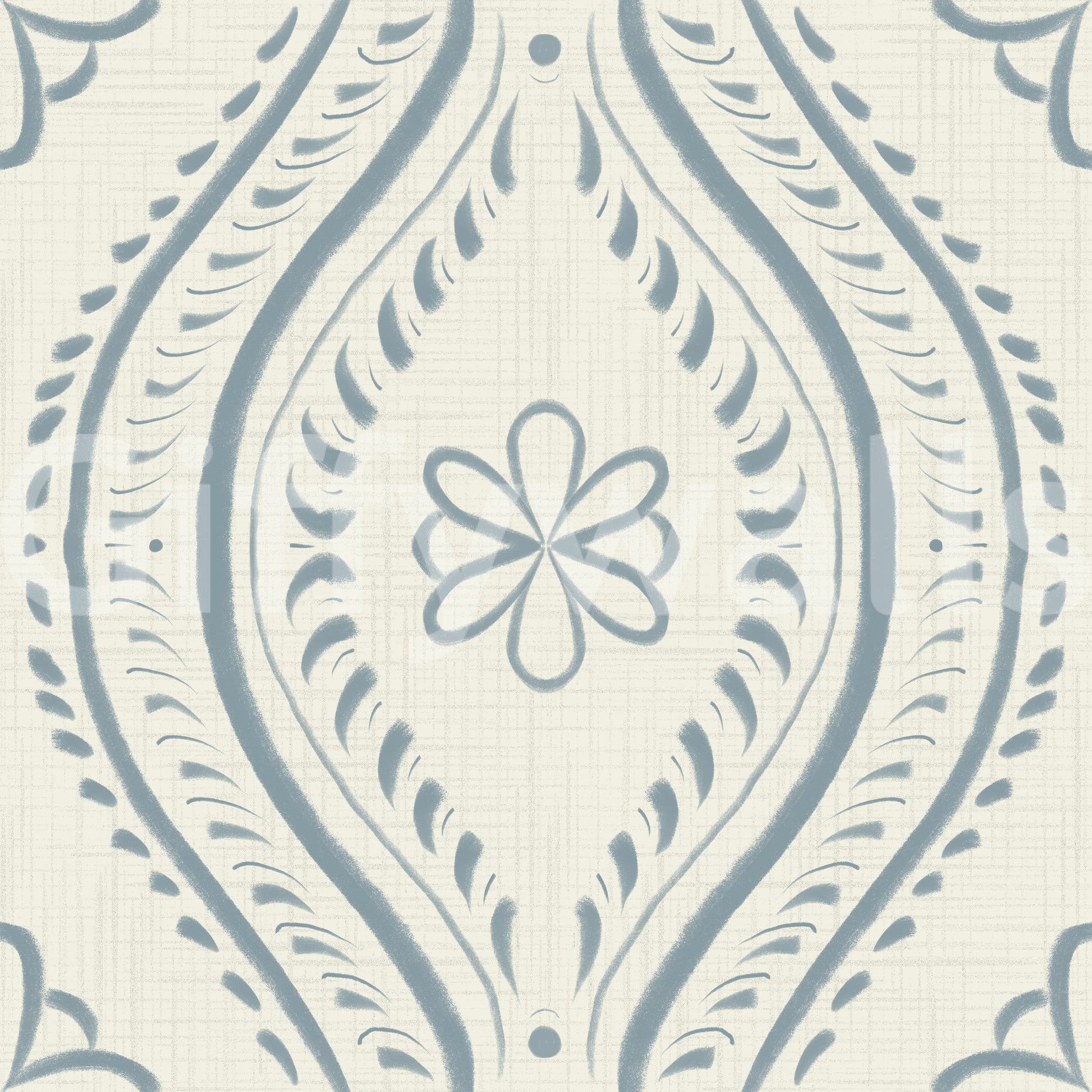 Subtle mural wallpaper in soft Arona palette

