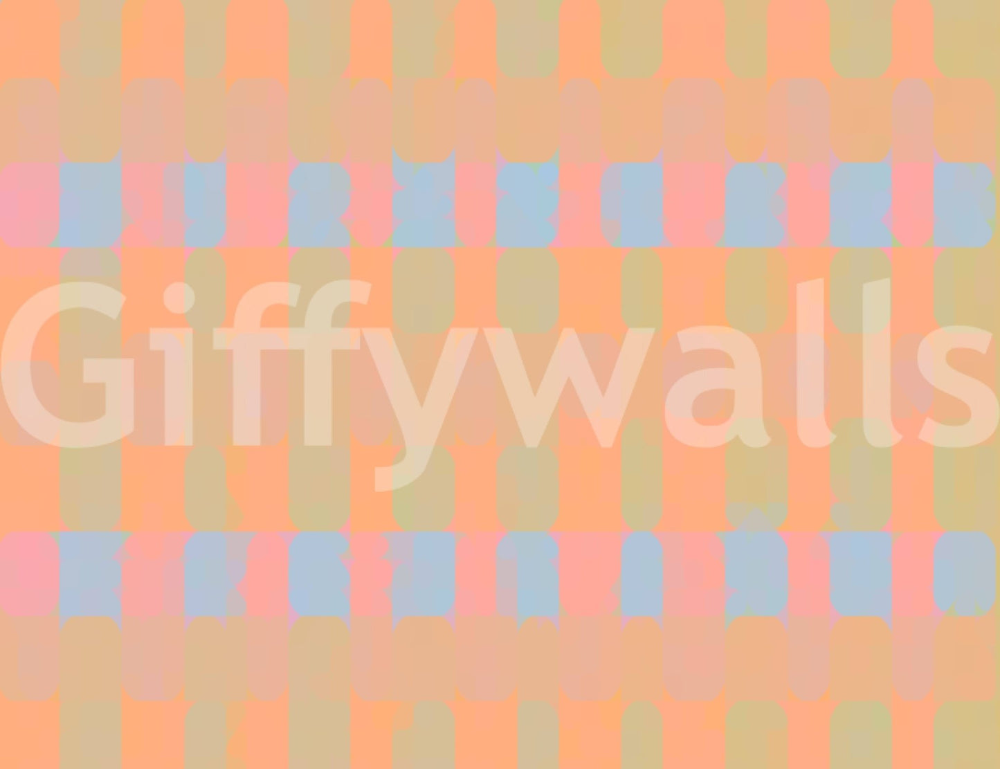 Artistic pastel shapes wall mural with bold rhythm
