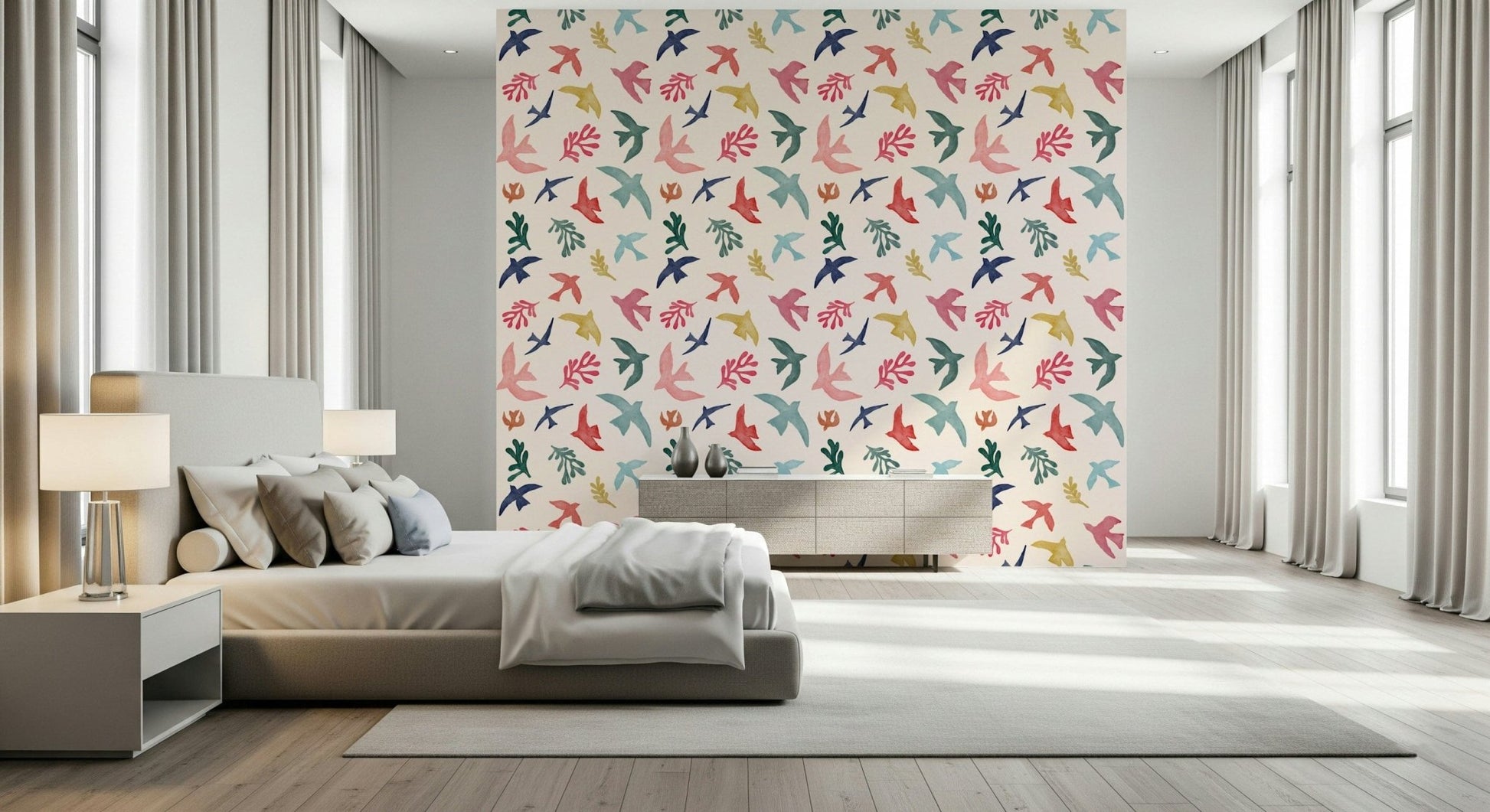 Bright Freedom Birds Wallpaper⁠