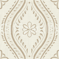 Soft wall mural with classic ogee charm

