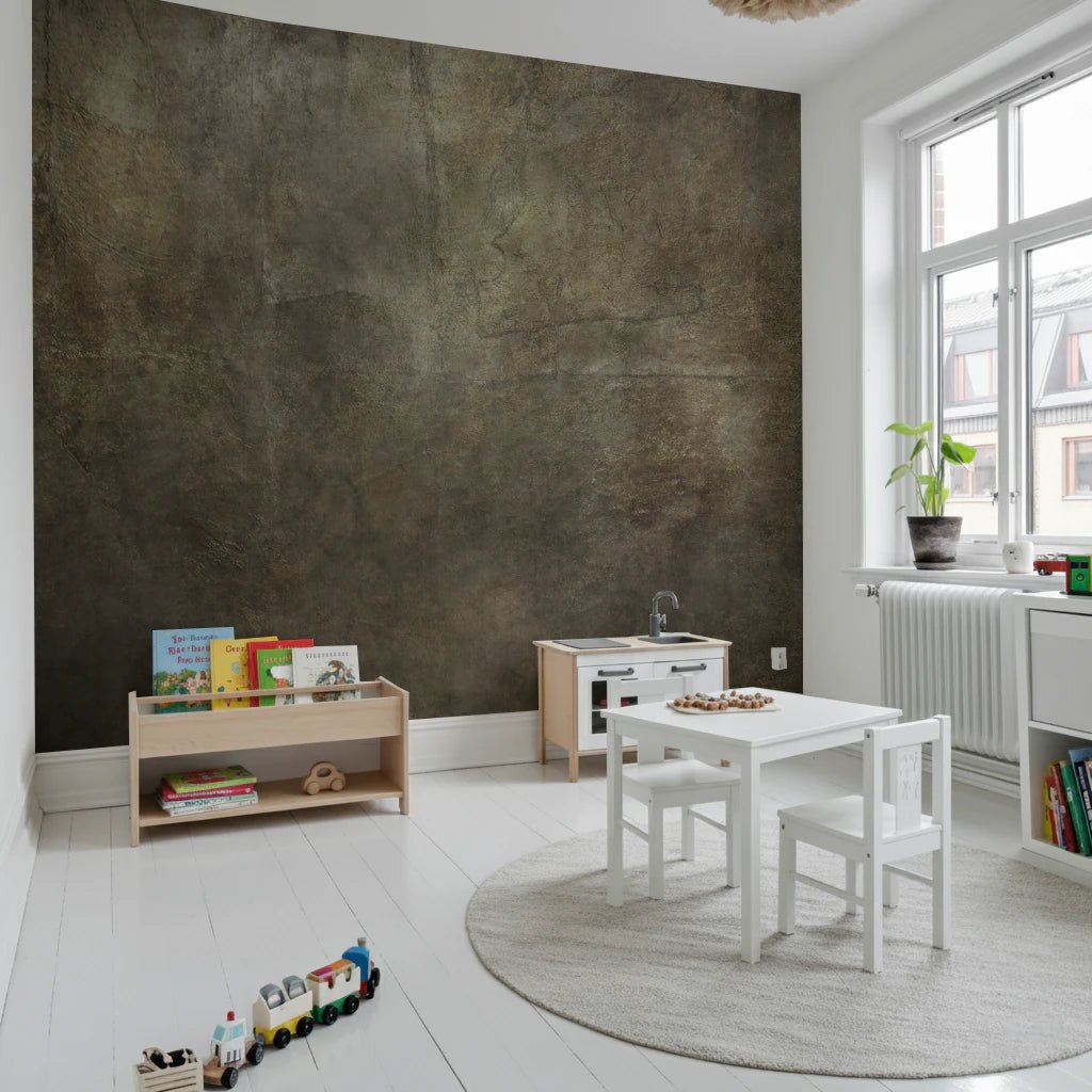 Bronze Paper Collage Wall Mural