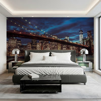 Brooklyn Bridge at Dusk Wall Mural