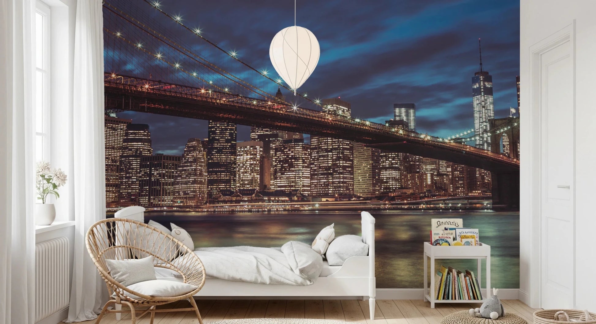 Brooklyn Bridge at Dusk Wall Mural