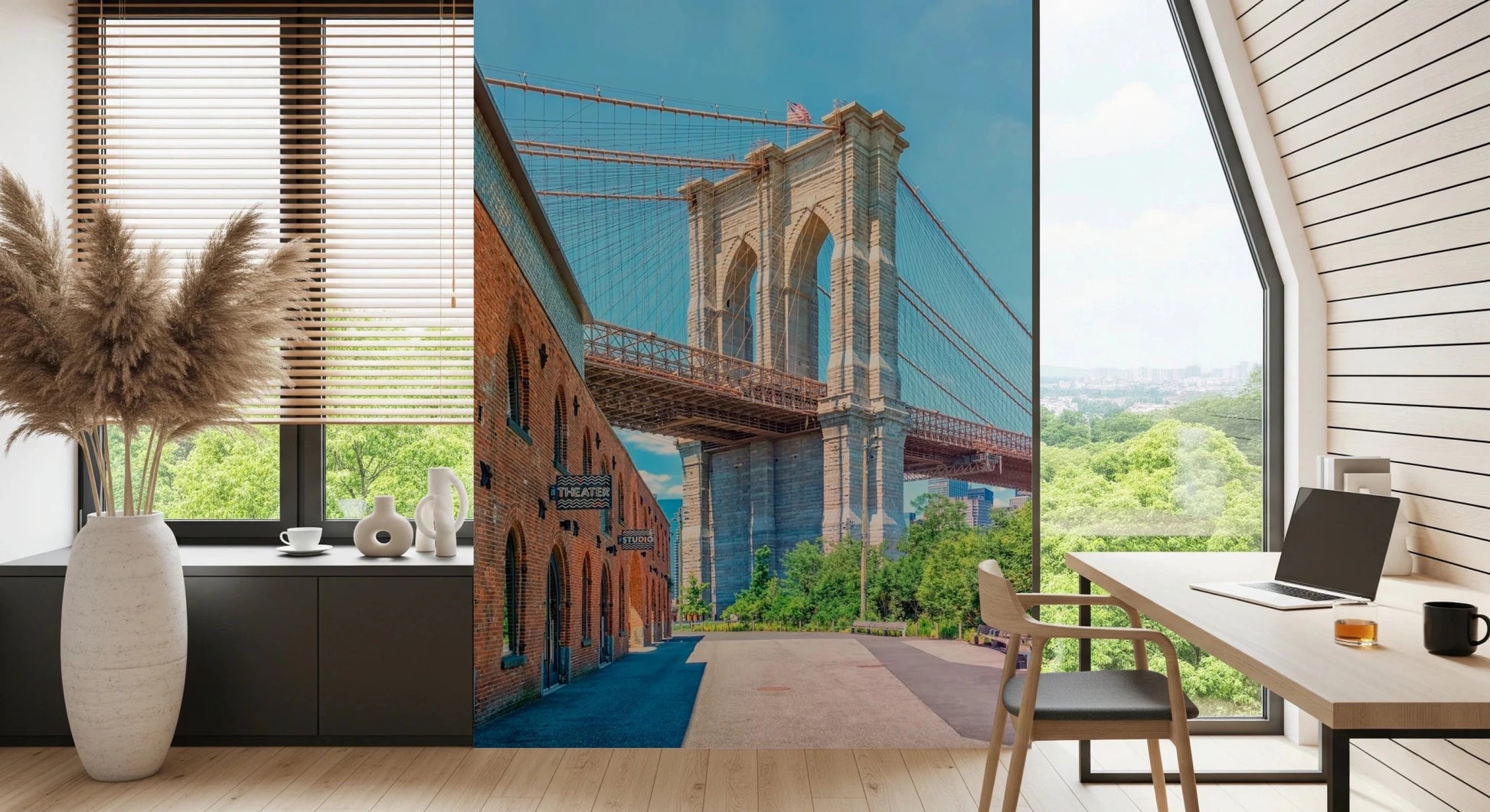 Brooklyn Bridge Vista Wall Mural