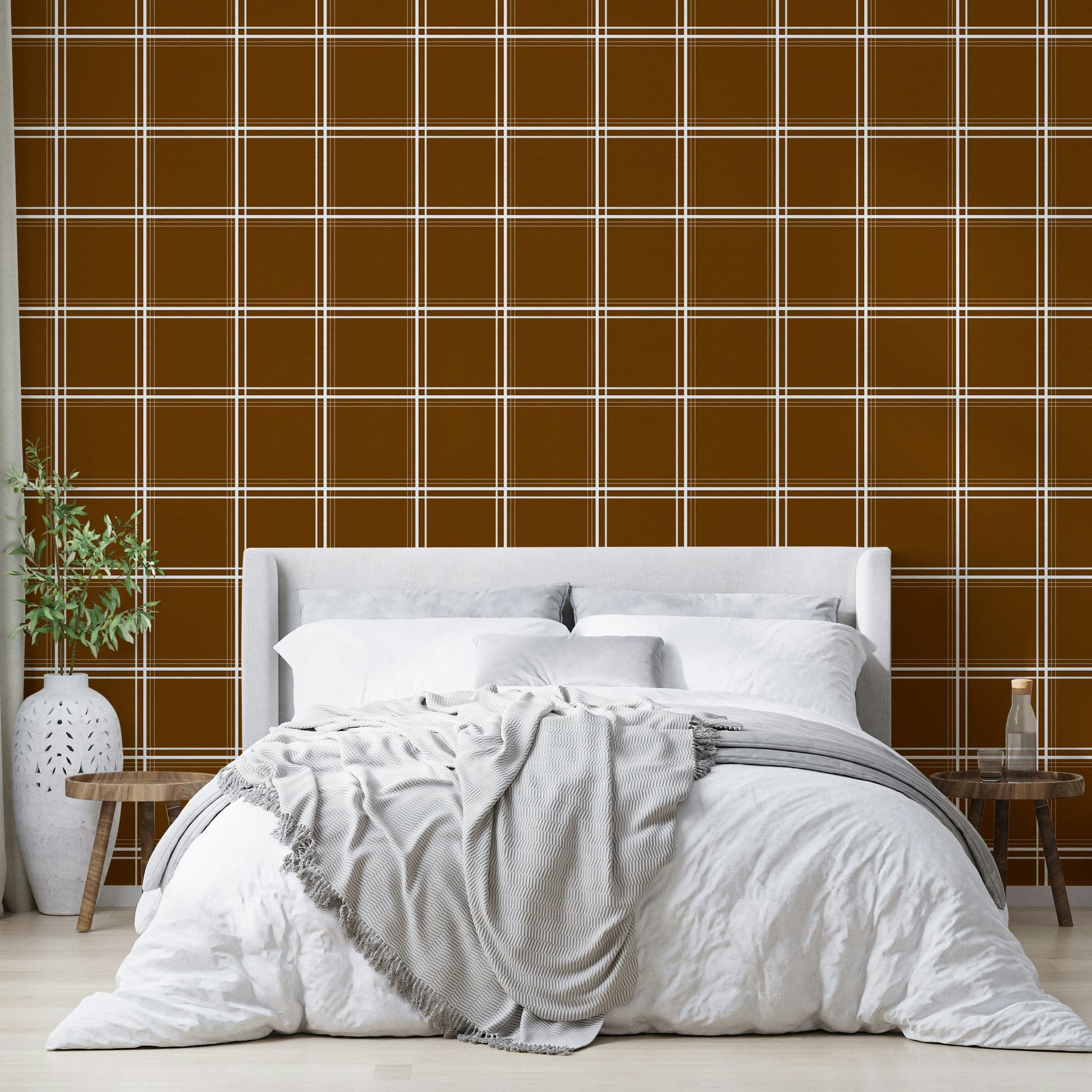 Terra Plaid stylish wallpaper for walls

