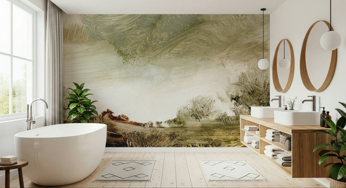 Brushstroke Landscape Wall Mural -2846863