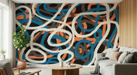 A classic abstract design wallpaper for walls.