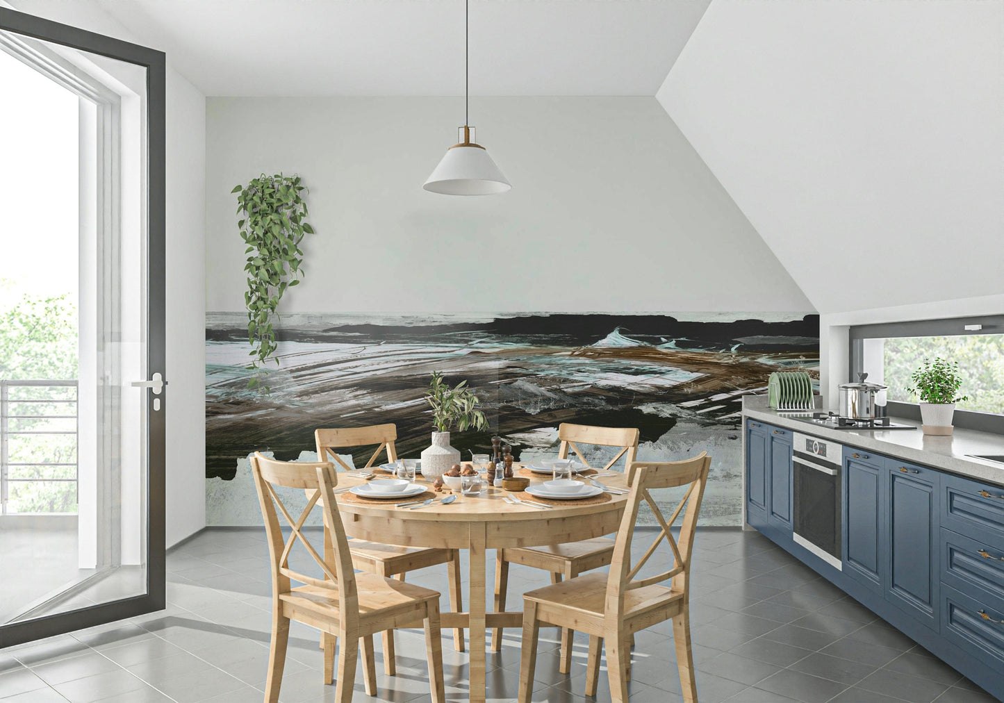 Brushstroke Shore Wall Mural -2861362