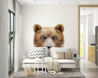 Bubble Gum Bear Wall Mural with cute bear and pastel bubbles.


