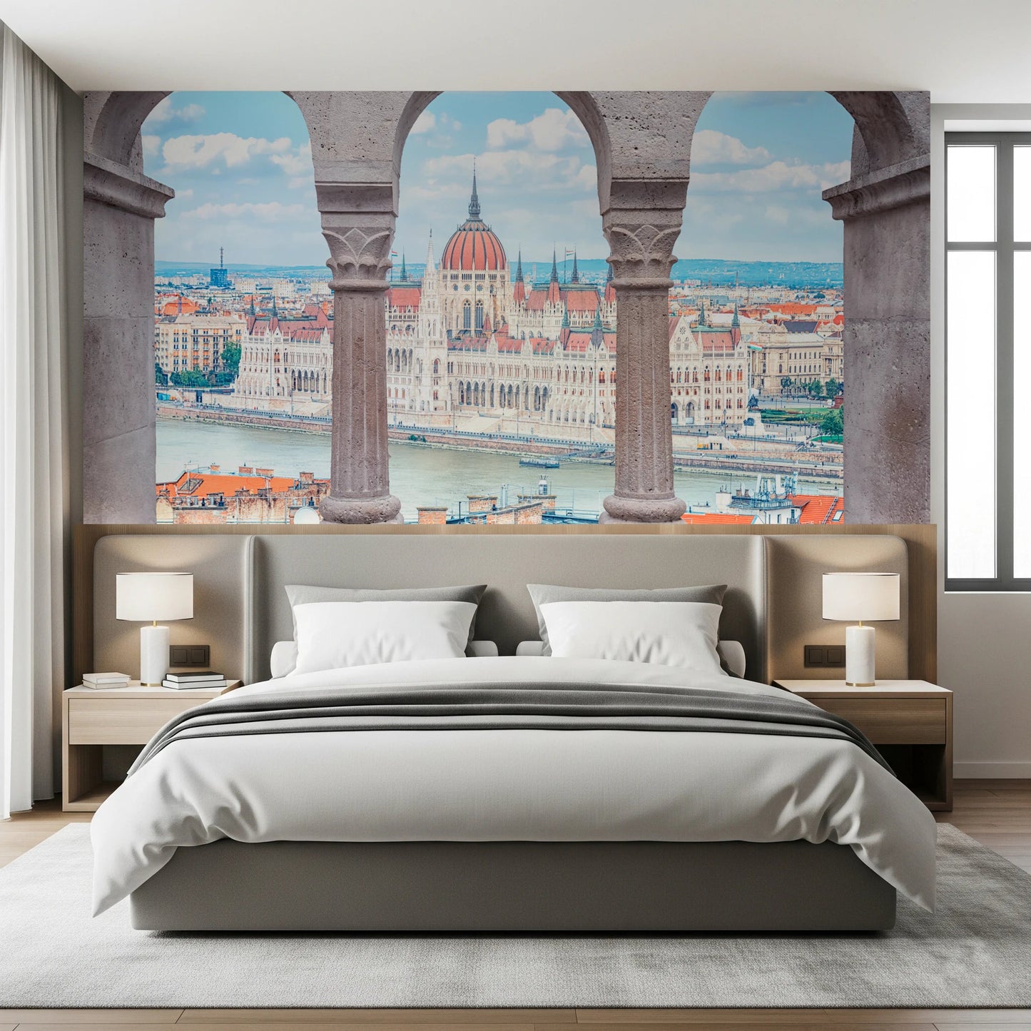 Budapest Vista Arches Wall Mural
