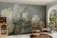 Delicate peony design wall mural
