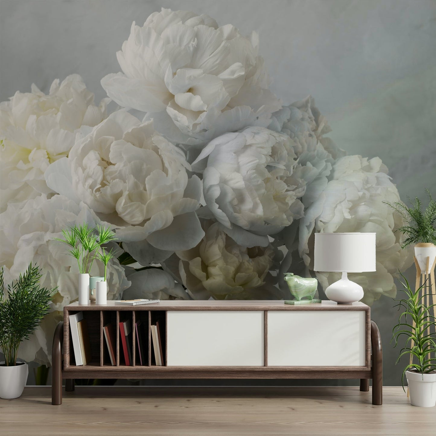 Natural peony wall art design
