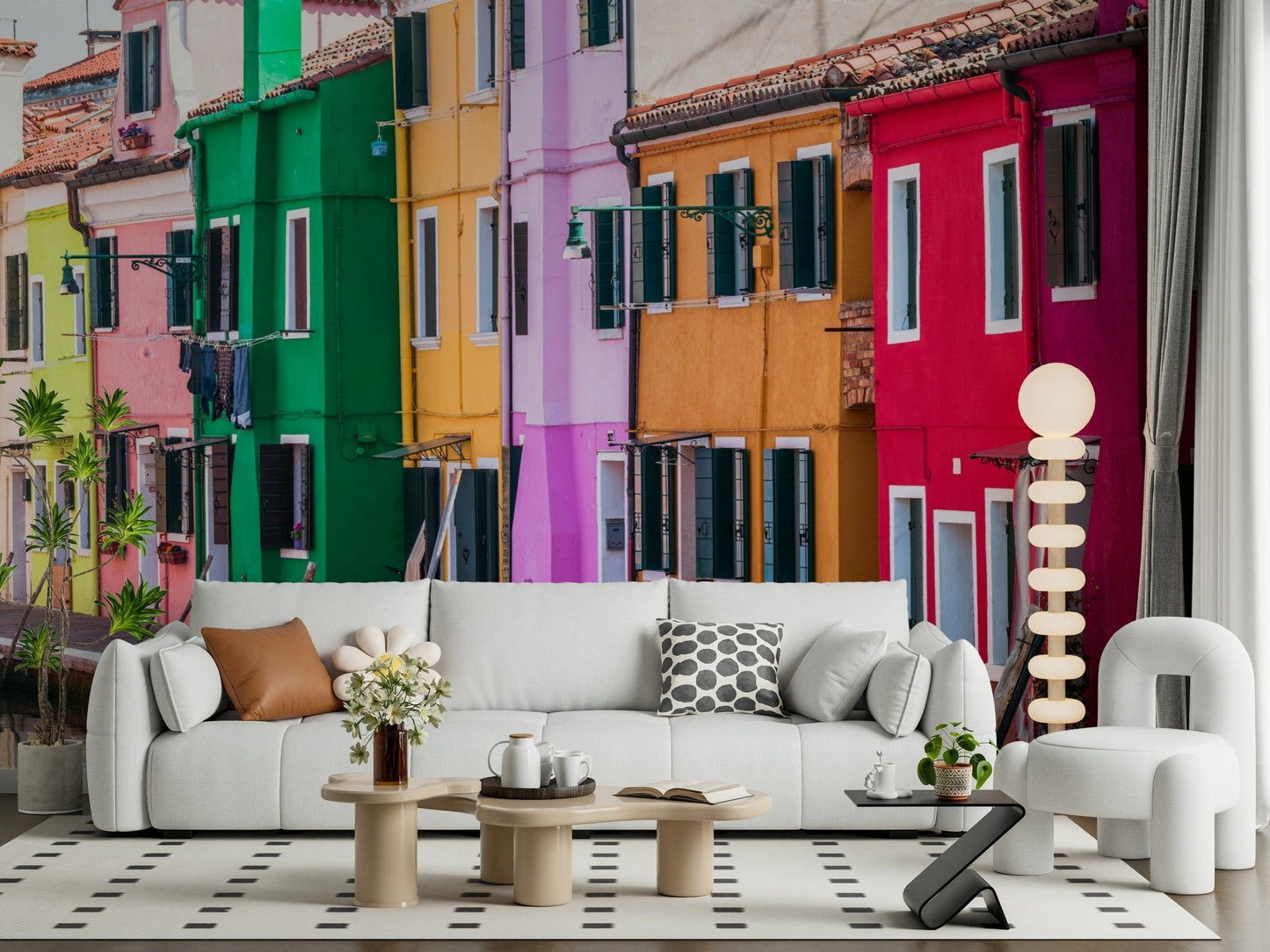 Venice island Burano Colors wall art picturesque dwellings.