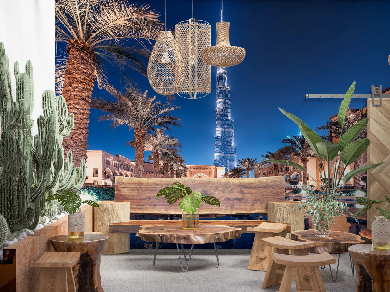 Burj Reflection Wall Mural