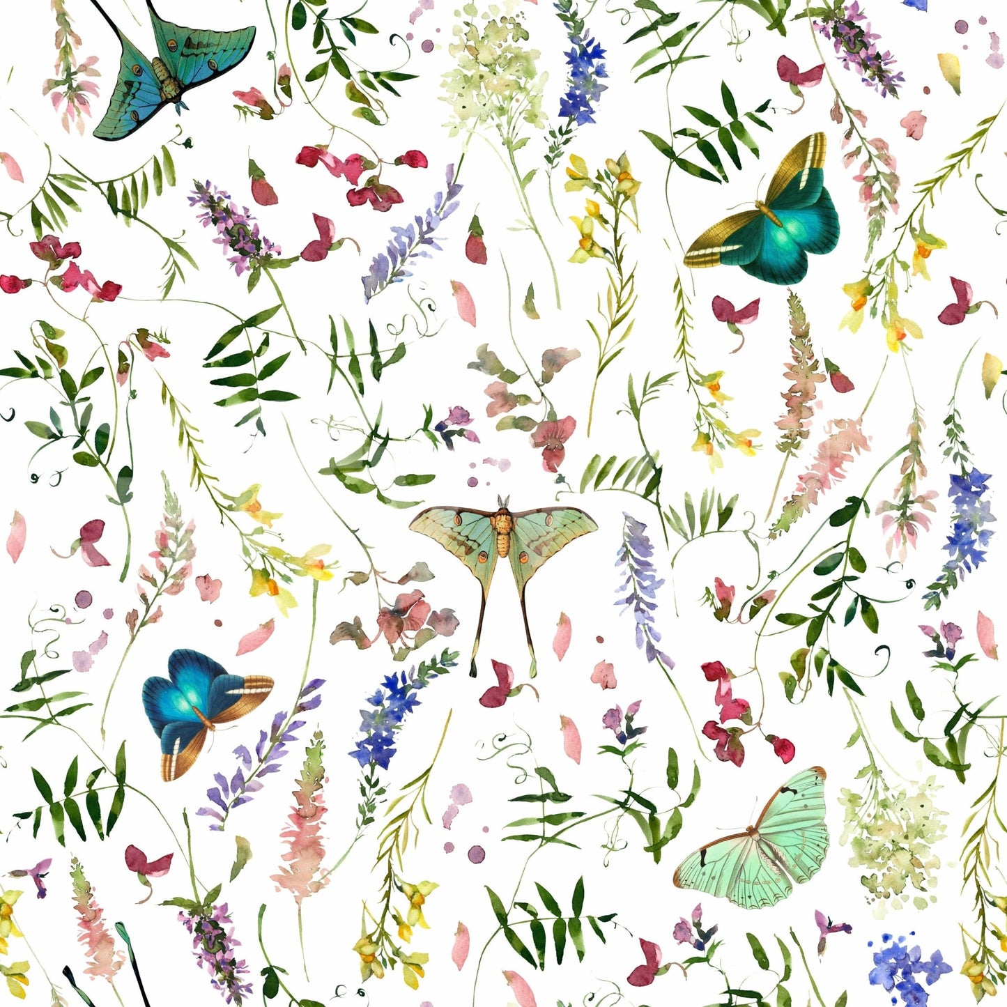 Custom wall mural Butterfly And Blooms delicate petals