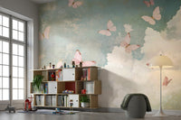 Butterfly Dreams Pink Wall Mural.

