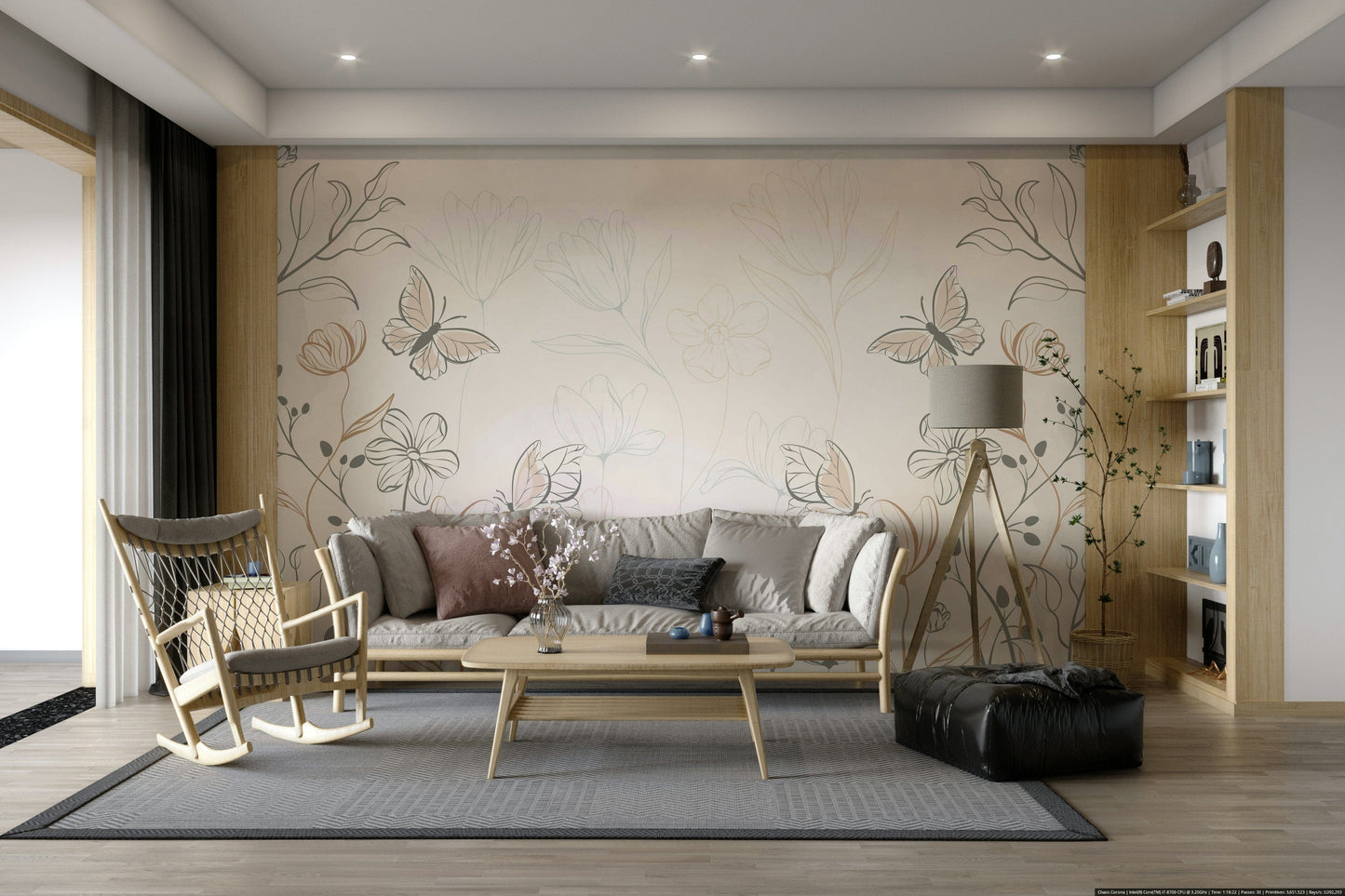 The design has a beautiful, artistic aesthetic.

