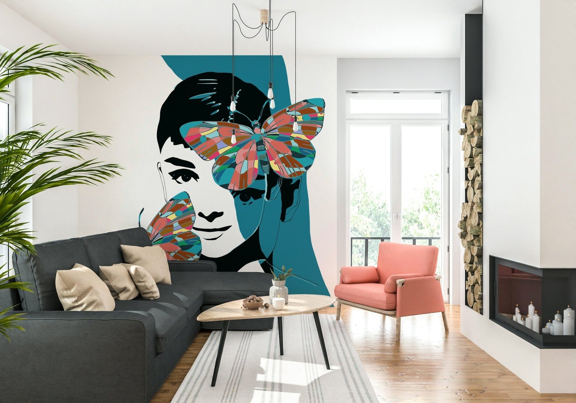 Butterfly Muse Wall Mural