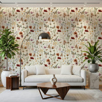 Butterfly Wild Meadow wall decor vibrant spring meadow.
