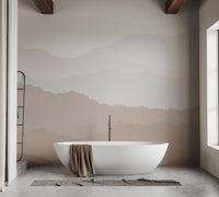 Calming gradient mountain scape design
