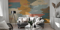 Painted Brick Illusion Mural brings urban flair to living rooms