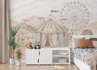 Sunset Ferris Silhouette Mural - Giffywalls