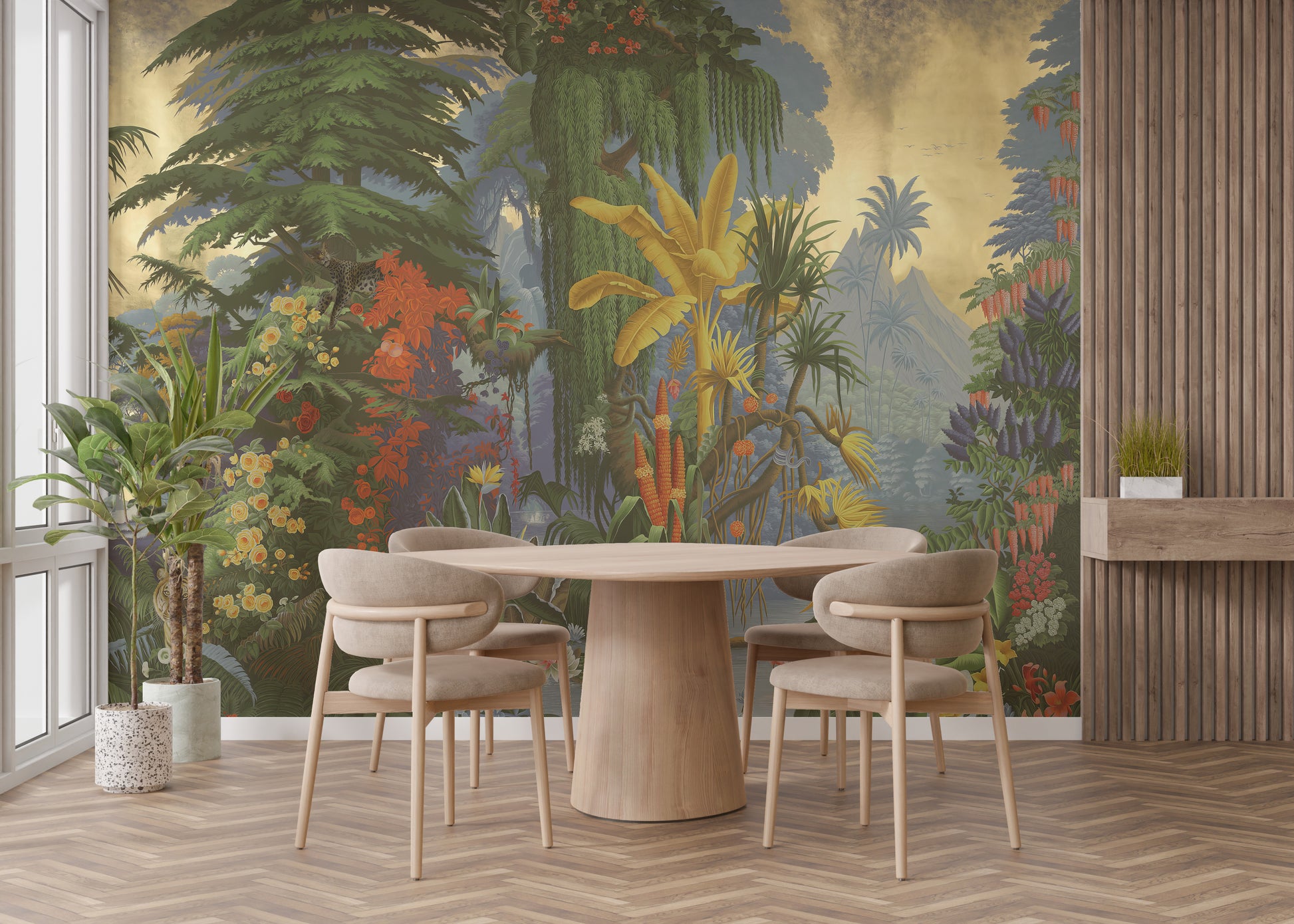 Vibrant Jungle Wall Mural - Giffywalls