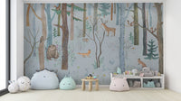 Mystical wildlife mural wallpaper for modern spaces