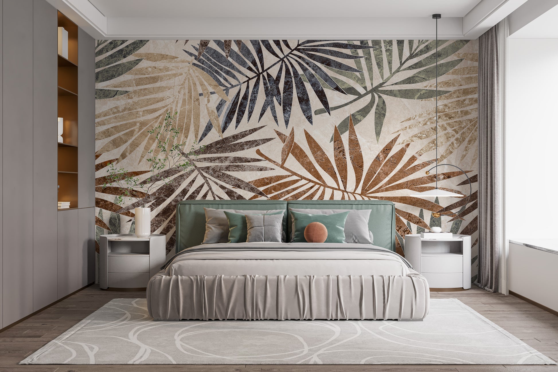 Rustic Palm Wall Mural - Giffywalls