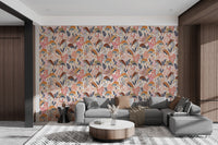 Graceful Crane Dance Pattern Wallpaper
