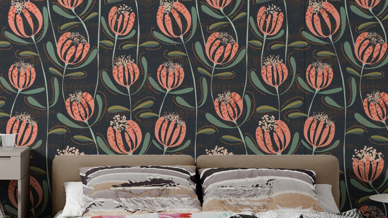 Blooming Elegance Floral Wallpaper