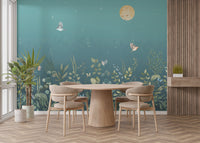 Twilight Flutters mural enhancing your living room charm