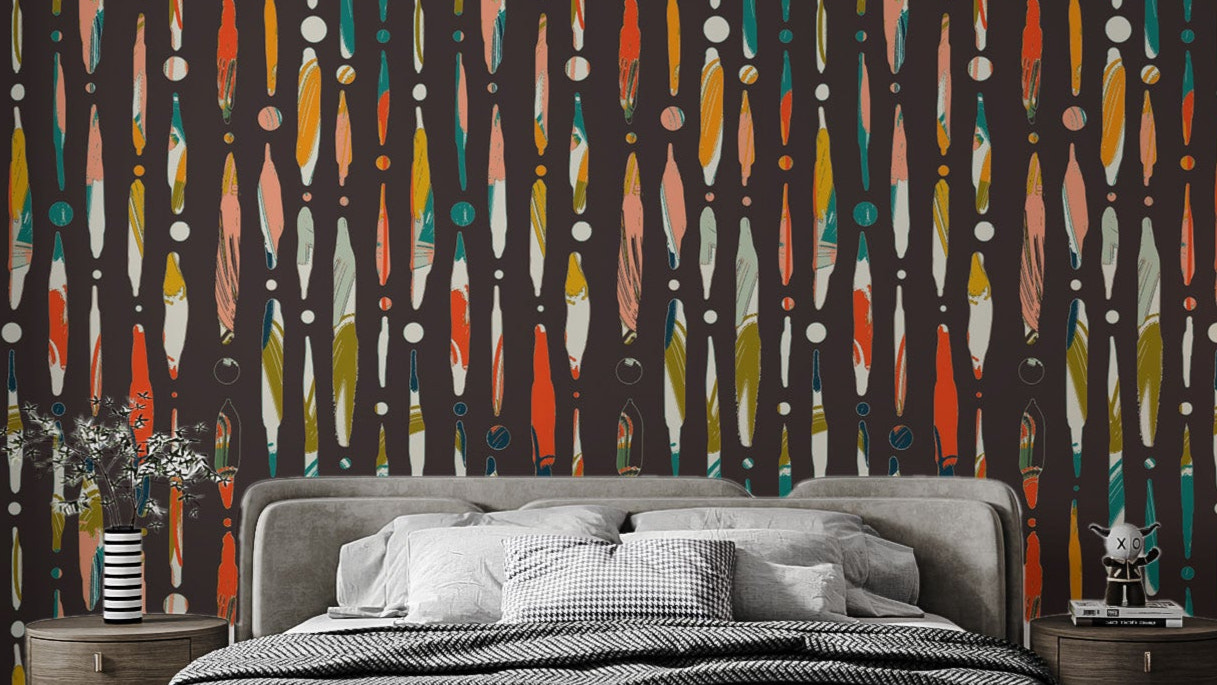 Vibrant Brushstroke Symphony Wallpaper Mural
