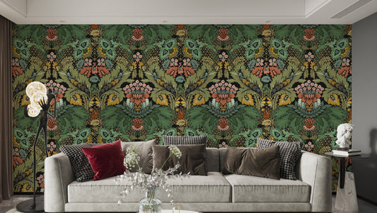 Victorian Floral Elegance wallpaper with intricate floral patterns.
