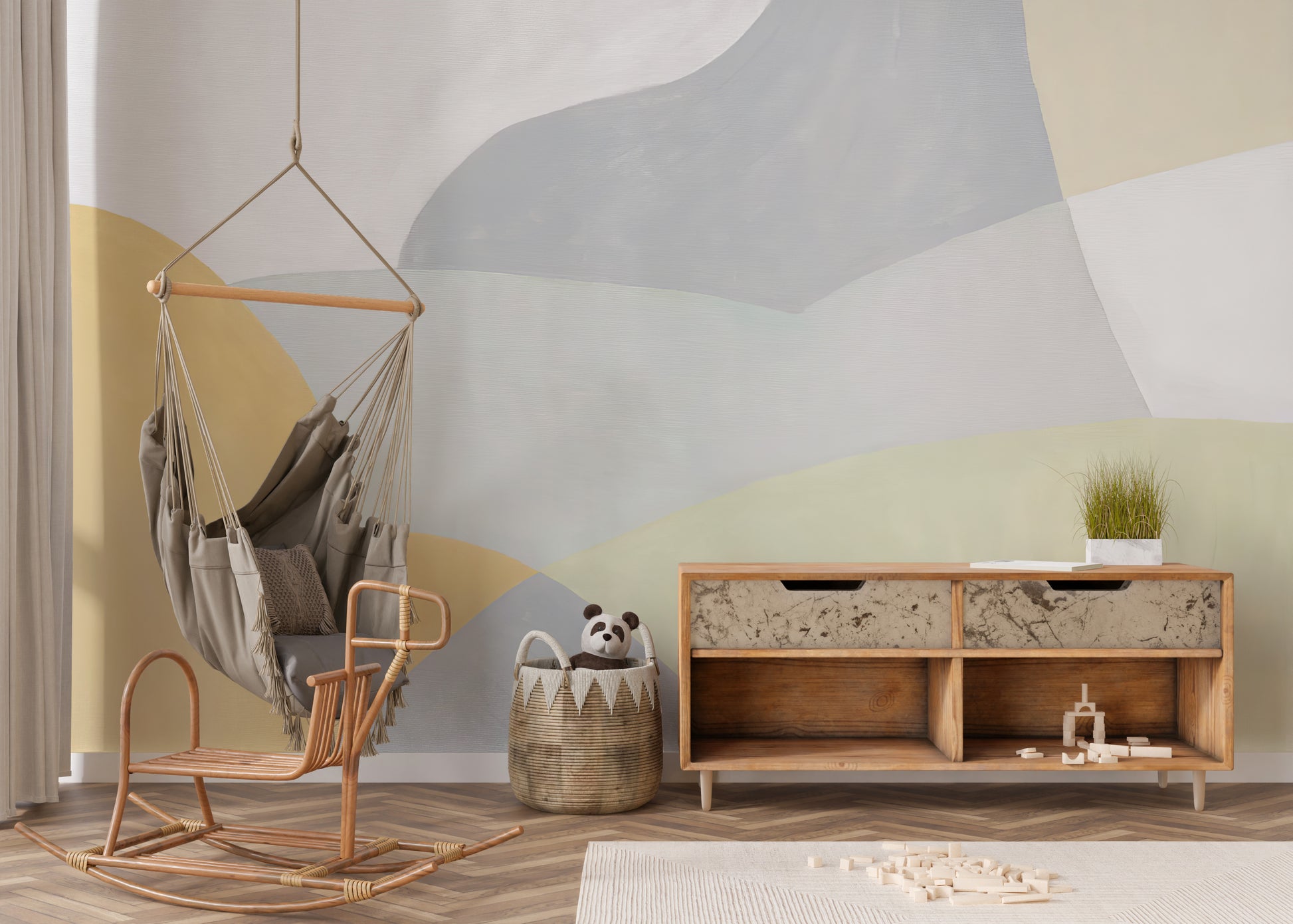 Artistic Watercolor Wall Mural - Giffywalls