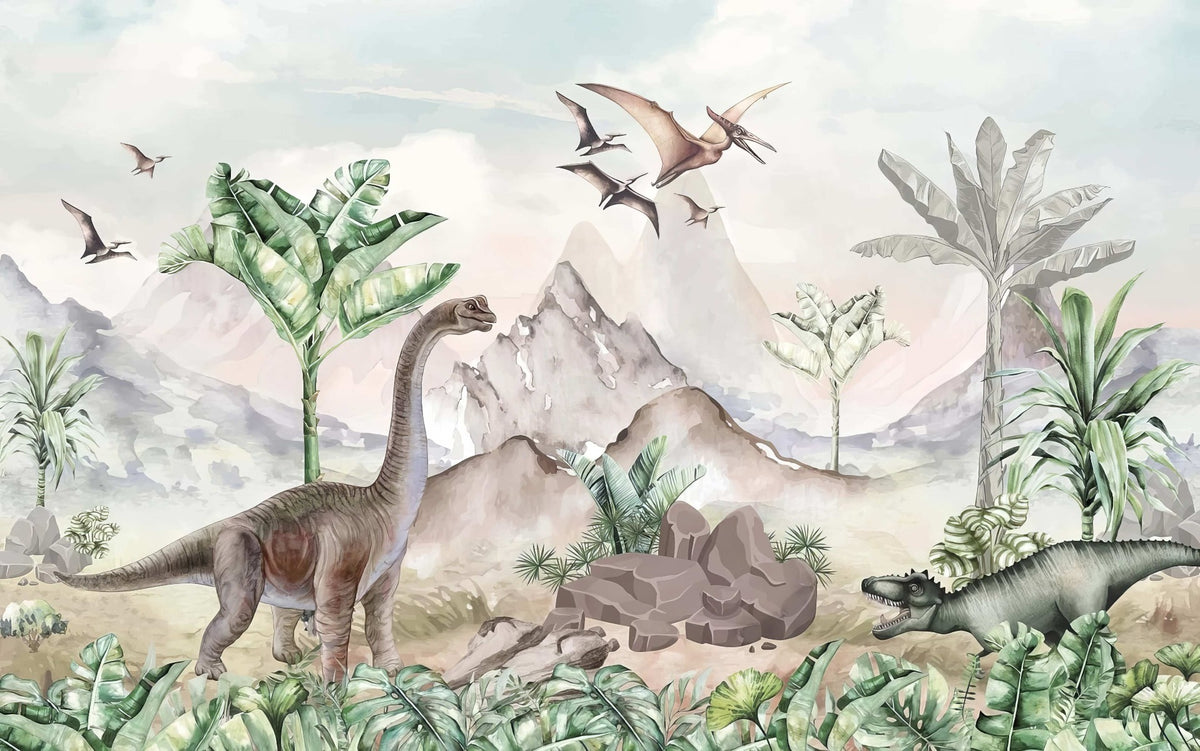 Cretaceous Chronicles Wall Mural in your room