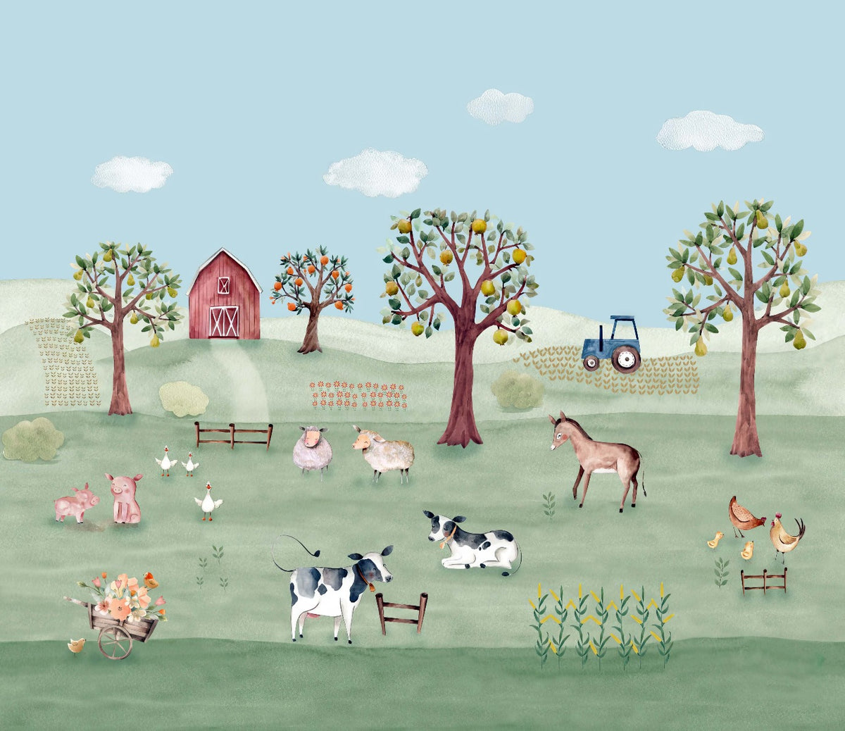 Country Charm Wall Mural in your room