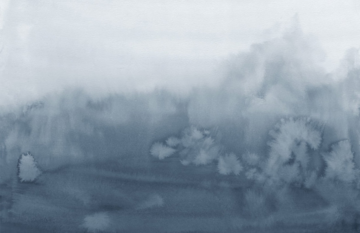 Blue Tone Ombre Wall Mural in your room — zoomed