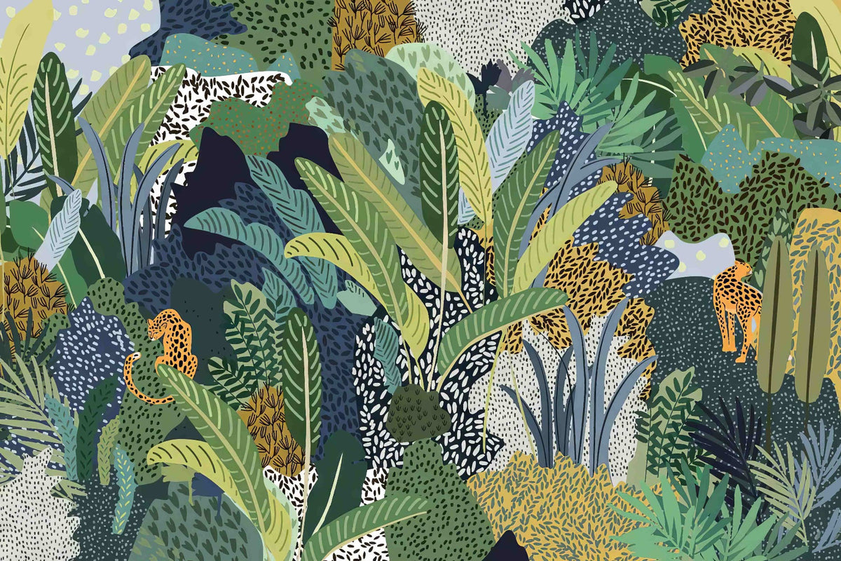 Hidden Jungle Cat Mural in your room
