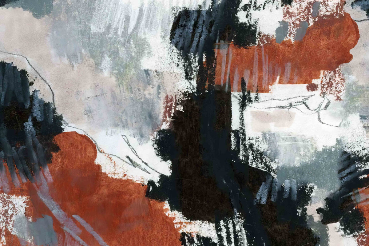 Brushstroke Art Wall Mural in your room