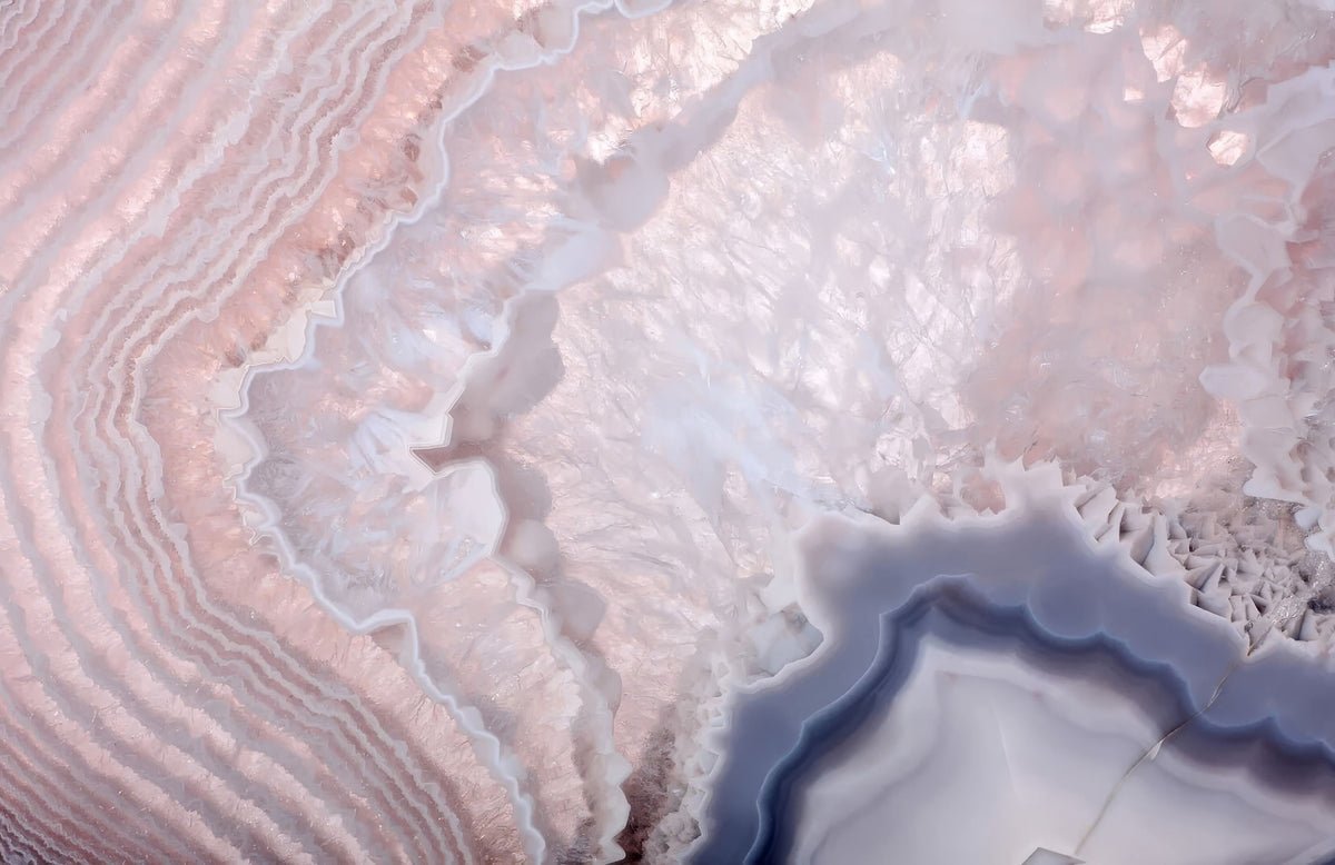 Rose Pink Geode Wall Mural in your room