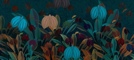 Colourful Botanical Wall Mural