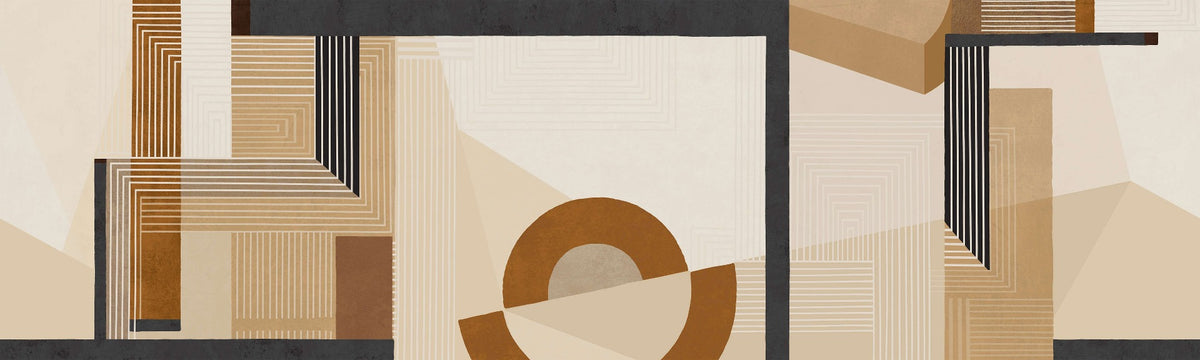 Geometric Modern Art Wall Mural in your room — zoomed