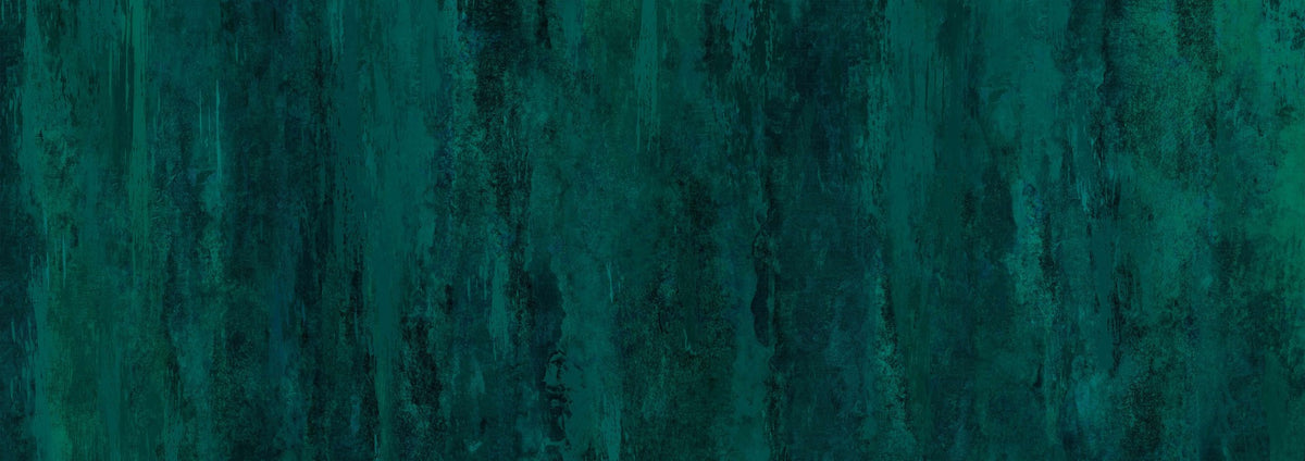 Rich Teal Grunge Wallpaper Mural in your room — zoomed