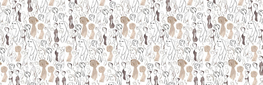 Artistic Faces Design Wall Mural
