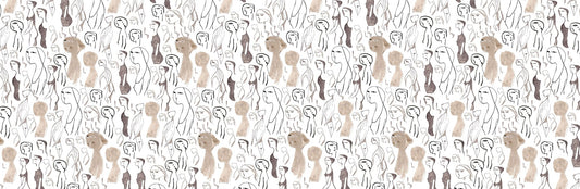 Artistic Faces Design Wall Mural