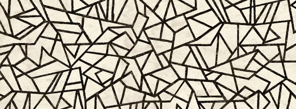 Geometric Pattern Wall Mural in your room — zoomed