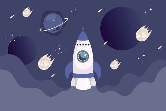 Kids Spaceship Wall Mural